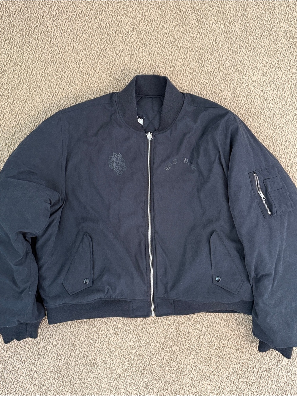 Darc Sport Reversible Bomber Jacket with Graphic Patches - Picture 3 of 4